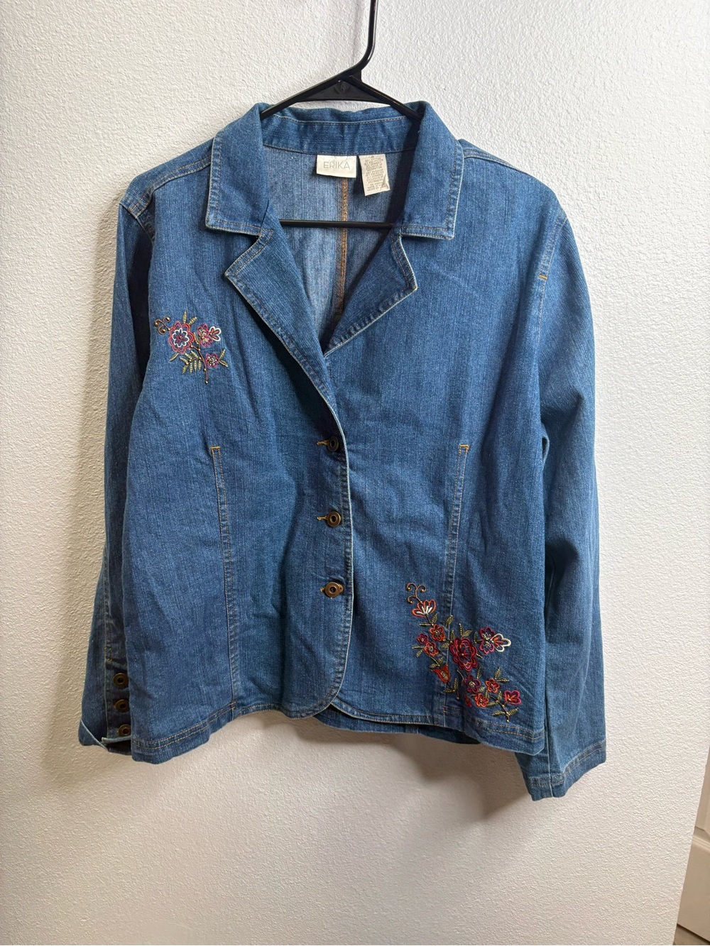 Erika Size 8 Denim Jacket With Embroidery